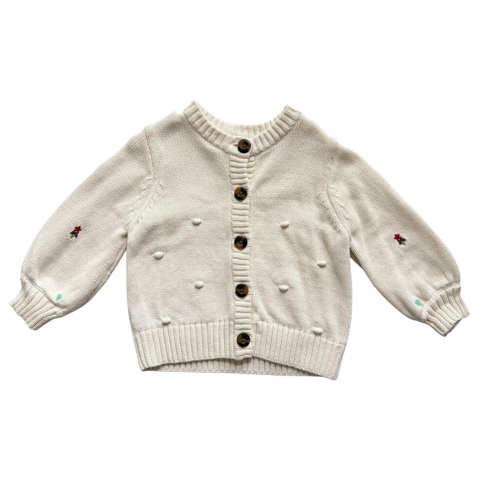 NWOT Hanna Andersson Holiday Bobble Cardigan Sweater Size 3T